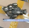 Free shipping 6"old chinese fengshui bronze gilt wealth money coin Toad Bufo Frog lucky statue 4