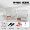 LEADLOONG Transparent Parts Bin 6/24pcs 13.5x10.5x7.6cm/5x4*3inch Classified Storage Box In Maintenance Workshop Garage Tool Bin 4