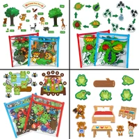 Storytelling Apron Montessori Materials Parish DIY Story Felt Kindergarten Education Teacher Teaching Aids Learning Game for Kid 2