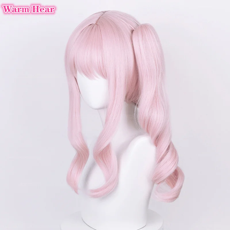 Anime Synthetic Hair Akiyama Mizuki Cosplay Wig Long 45cm Light Pink Curly Wig Heat Resistant Hair Halloween Party Woman Wigs - 4