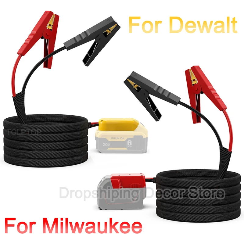 JumperCablesforDewaltMilwaukee18V20VBatteryAutomotiveIgniterEmergencyPowerKits8AWG