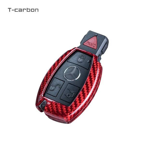 For mercedes benz amg a b r g glk gla e s class w204 w205 w206 w176 w213  w177 c117 real carbon fiber car remote key case cover