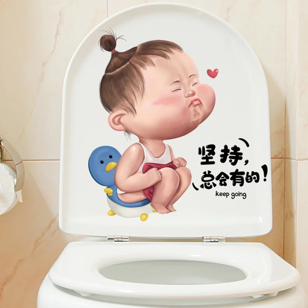Toilet Sticker Toilet Lid Stickers Stickers Absolutely Funny Eye-catching Funny Fun Cartoon PVC Sticker