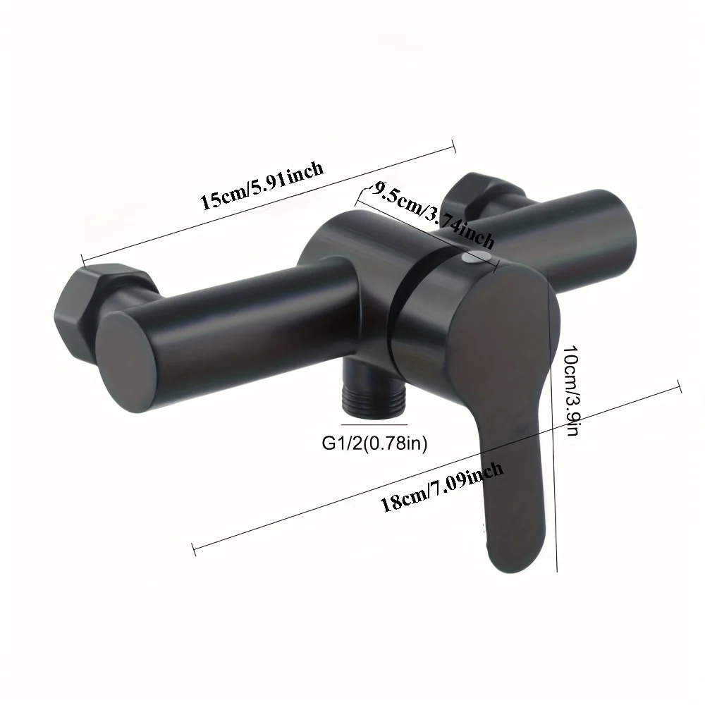 1pc contemporary wall-mounted metal bathtub faucet, black bathroom shower set, bathroom accessories 4