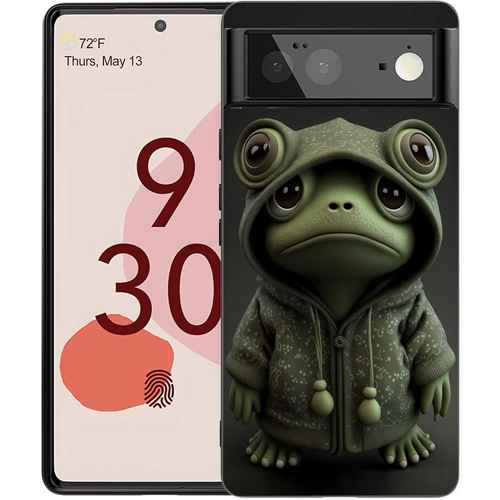 Niedliche Cartoon-Tier-Telefonhülle für Google Pixel 8 7 6 7A 6A Pro 5G, stoßfestes Silikon, weich, 9 Pro XL 8 Pro 5G Shell Capas – Detail 7