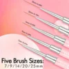 Nail Art Brushes, 5pcs Long Nail Art Line Brushes for Details, Fine Designs, Thin Nail Design Brush Set Gel Polish Painting Pens 2