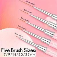 Nail Art Brushes, 5pcs Long Nail Art Line Brushes for Details, Fine Designs, Thin Nail Design Brush Set Gel Polish Painting Pens 2