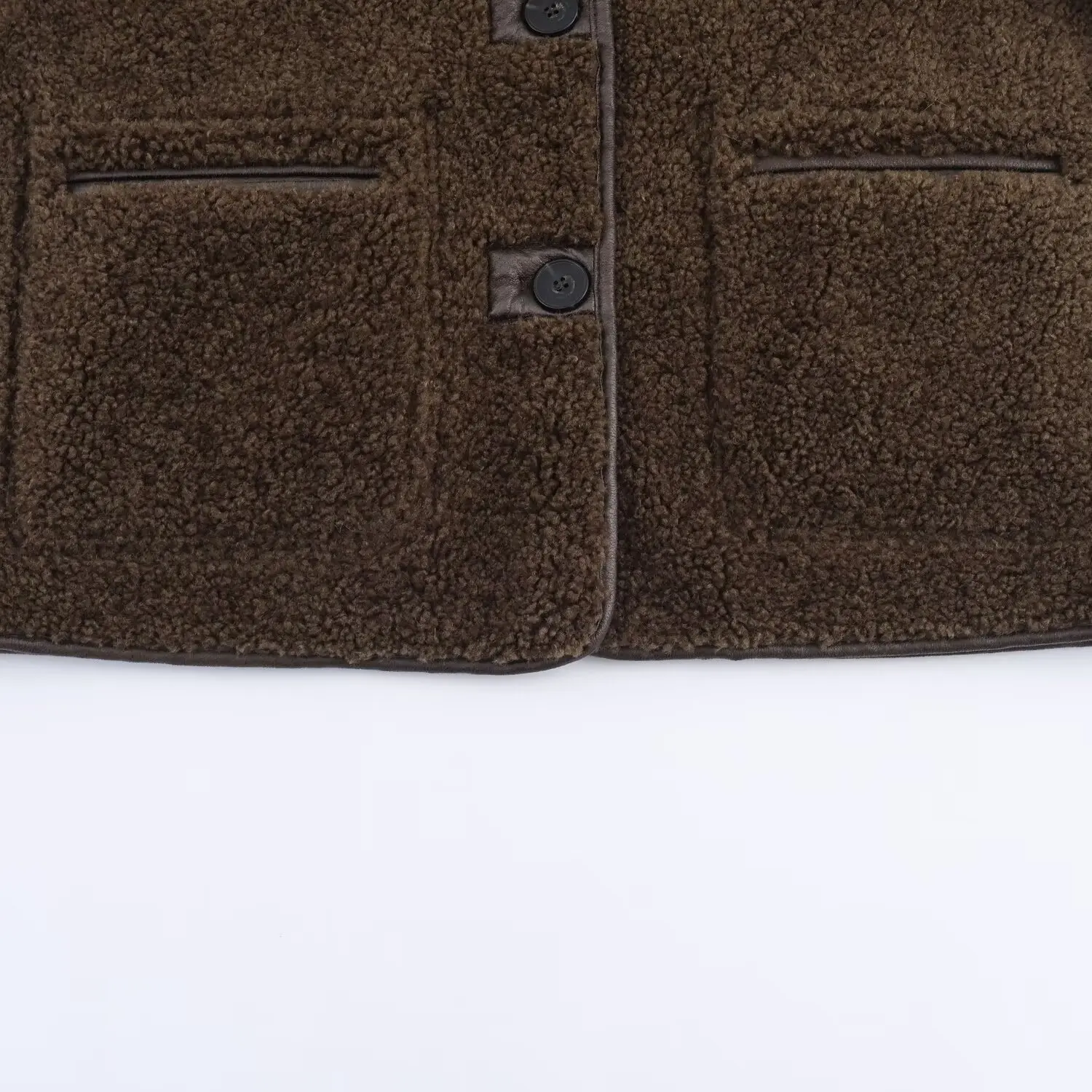 Women Warm Jacket - Casual Streetwear Single Breasted Lapel Collar Coat With Button Decoration