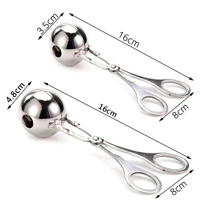 Stainless Steel Meatball Maker Clamp Pill Round Rice Ball Clip Tongs Grip Pork Beef Meat Kitchen Cooking Tools DIY Gadget