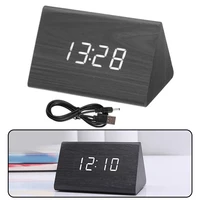 Package Content 1 Data Cable 1 Instructions 1 Wooden Alarm Clock Wooden Wood Clock LED Alarm Digital Desk Clock 1