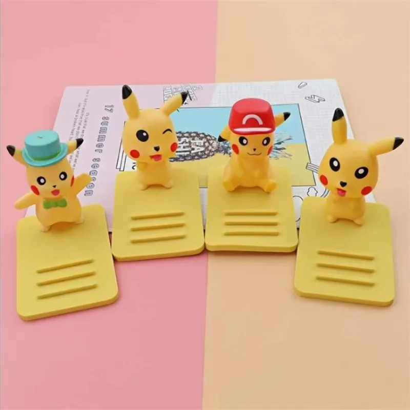 

Anime Pocket Monster Pikachu Eevee Mobile Holder Cute Cartoon Desktop Decoration Silicone Adjustable Support Creative Pet Genie