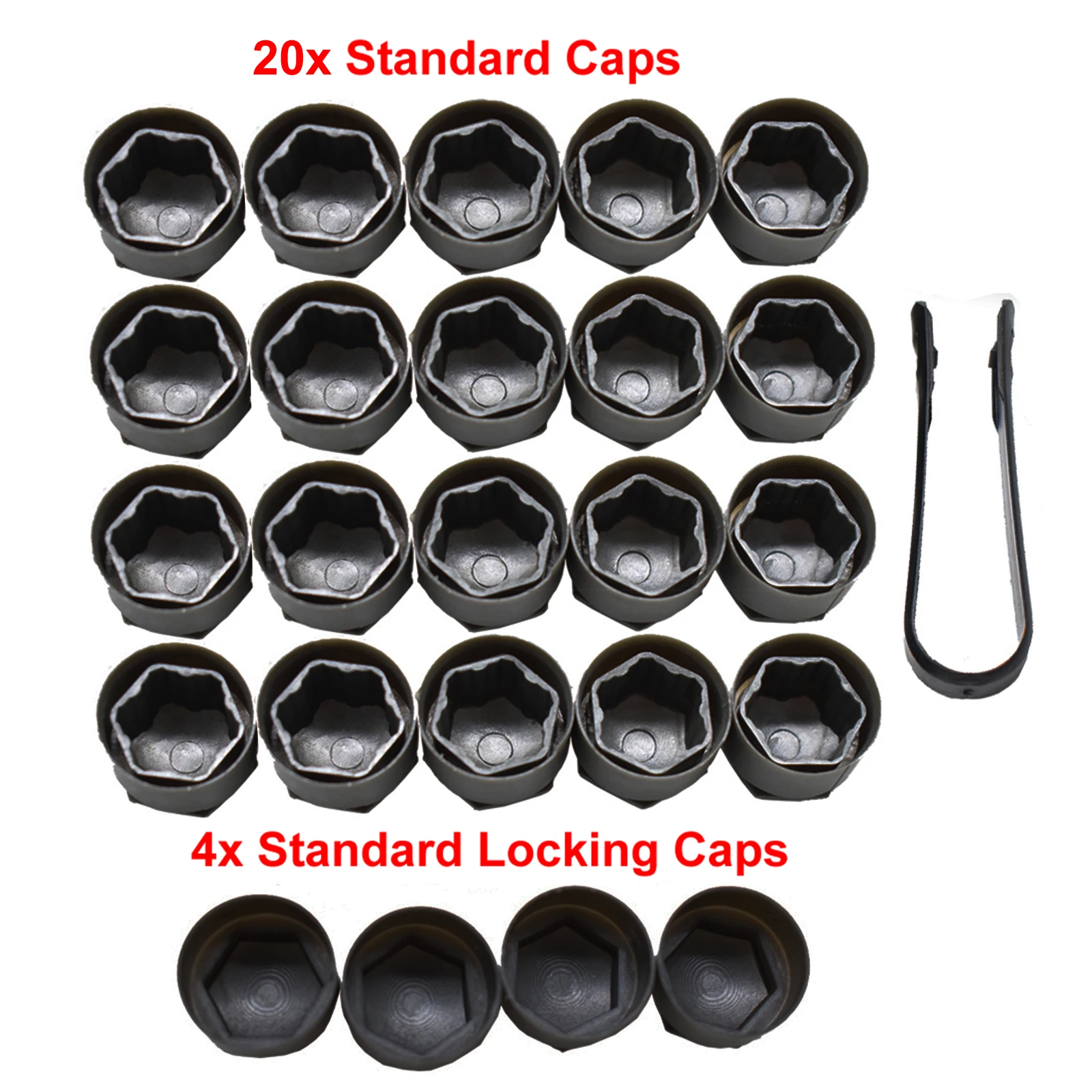 Tampas De Parafuso De Roda 24mm - Proteção Antiferrugem Para Seu Carro