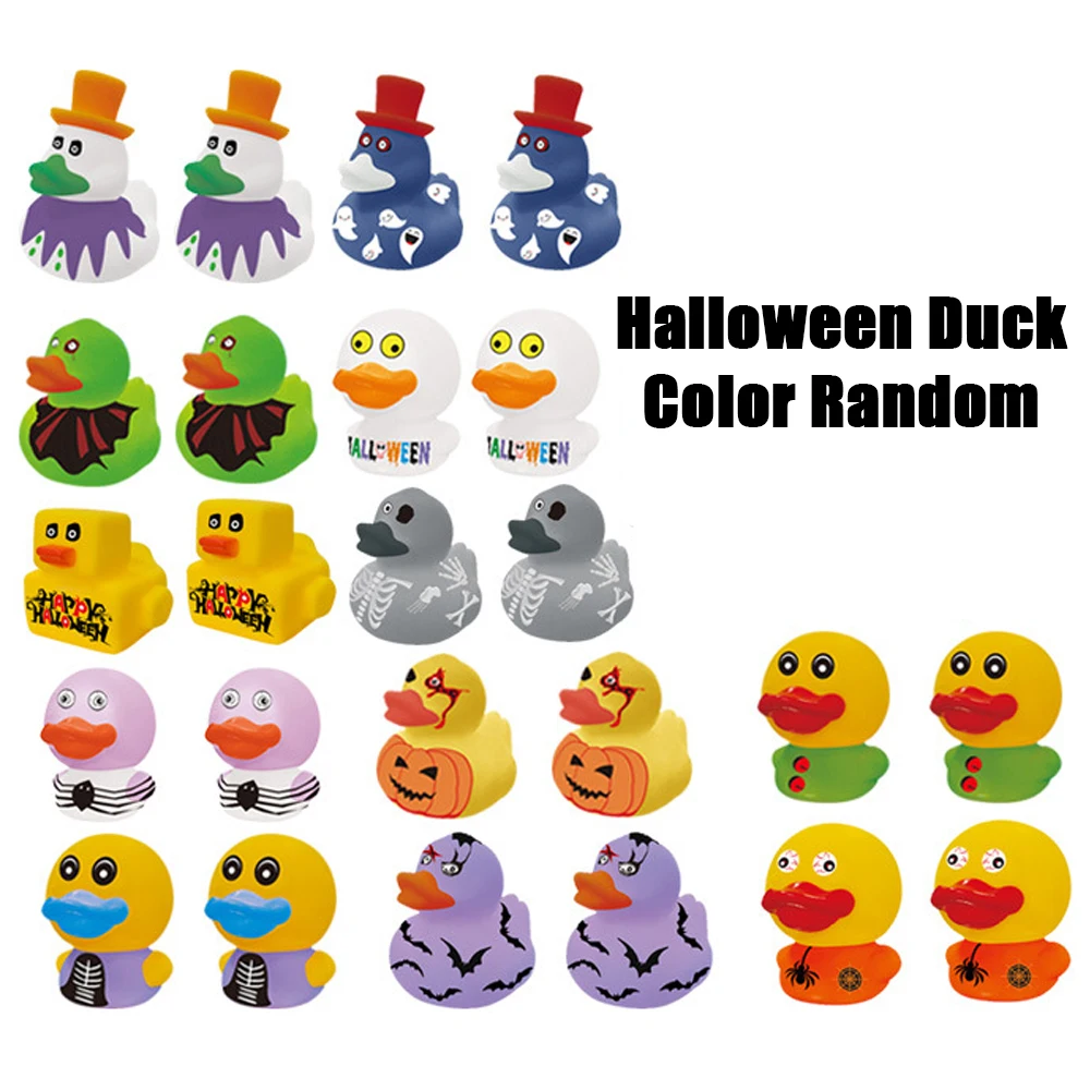Montessori Toys 10PCS New and Cute Children's Birthday Gifts Baby Bath Items Halloween Rubber Duck Pools Water Fun Hobbies 2