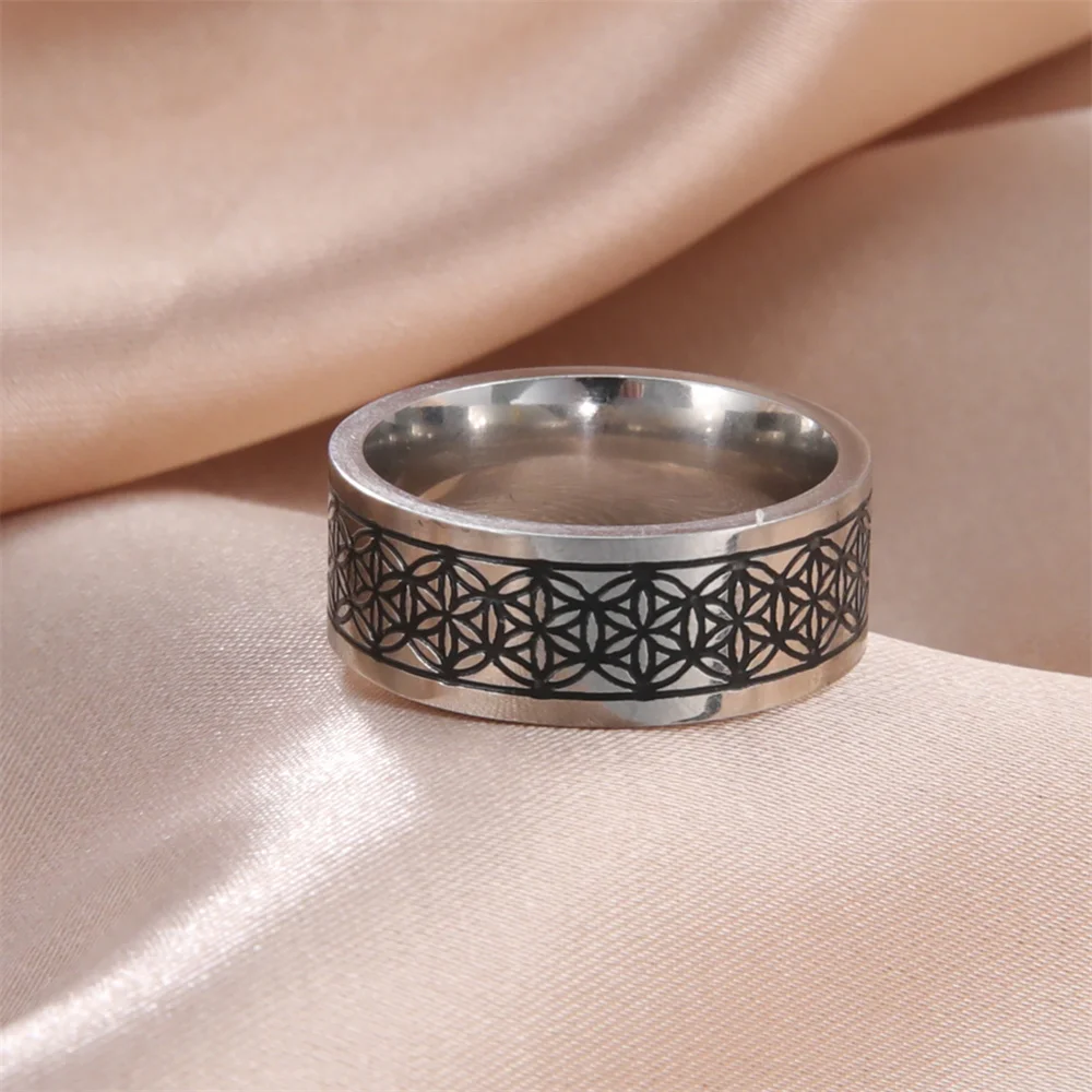 Vintage Wicca Celtic Knot Weave Viking Symbols Stainless Steel Mens Women Luck Tree Rings Simple for Girl Boyfriend Jewelry Gift finger ring silver ring wedding rings stainless steel ring ring set couples rings adjustable rings wedding ring gold color ring gold color rings