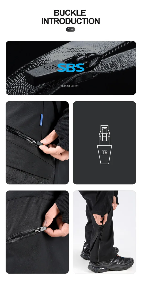 Reindee Lusion 22aw zippered pocket waterproof bunched pants molle multipocket cargo techwear gorpcore