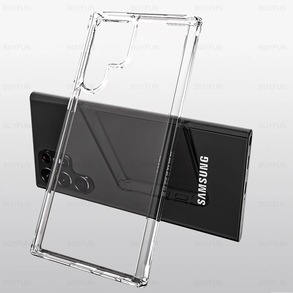 Прозрачный чехол S22Ultra для Samsung Galaxy S22 Ultra 5G прозрачный мягкий Plus S 22 +