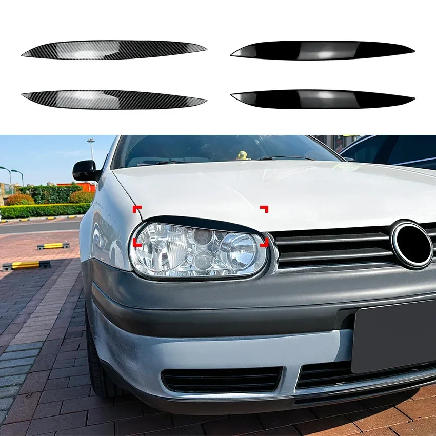 

Car Headlight Eyebrow Eyelids Cover For Volkswagen VW Golf 4 Mk4 GTI TDI SDI R32 1997-2006 Trim Headlamp Eyebrow Eyelid Sticker