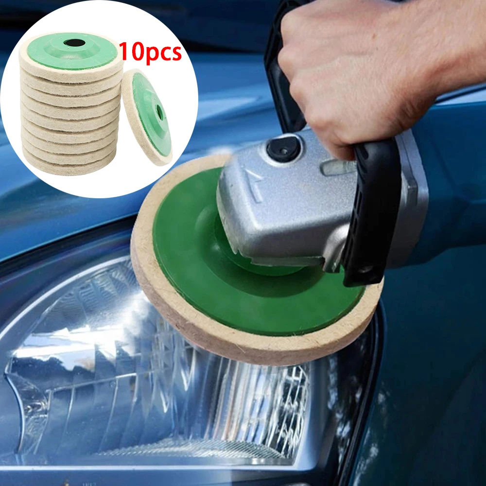 4InchCarHeadlightWoolenPolishingDiscGrindingWheelRoundWool