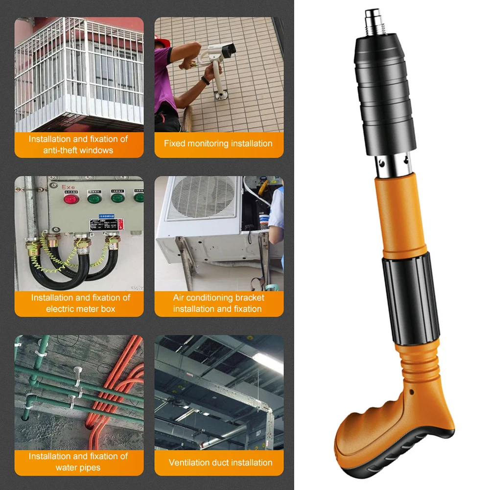 Woodworking And Decoration Integrated Air Nailer Nail Gun Home DIY Installation Wall Fastener Rivet Gun Manual Tools 5