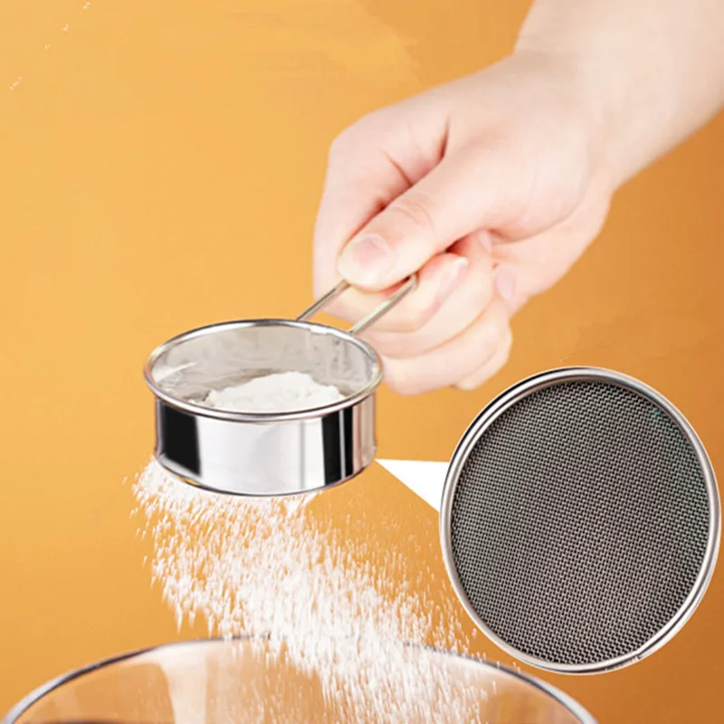 

Stainless Steel Flour Strainer, Fine Mesh, Sugar Sugar, Cocoa, Matcha Powder, Hand-held Strainer