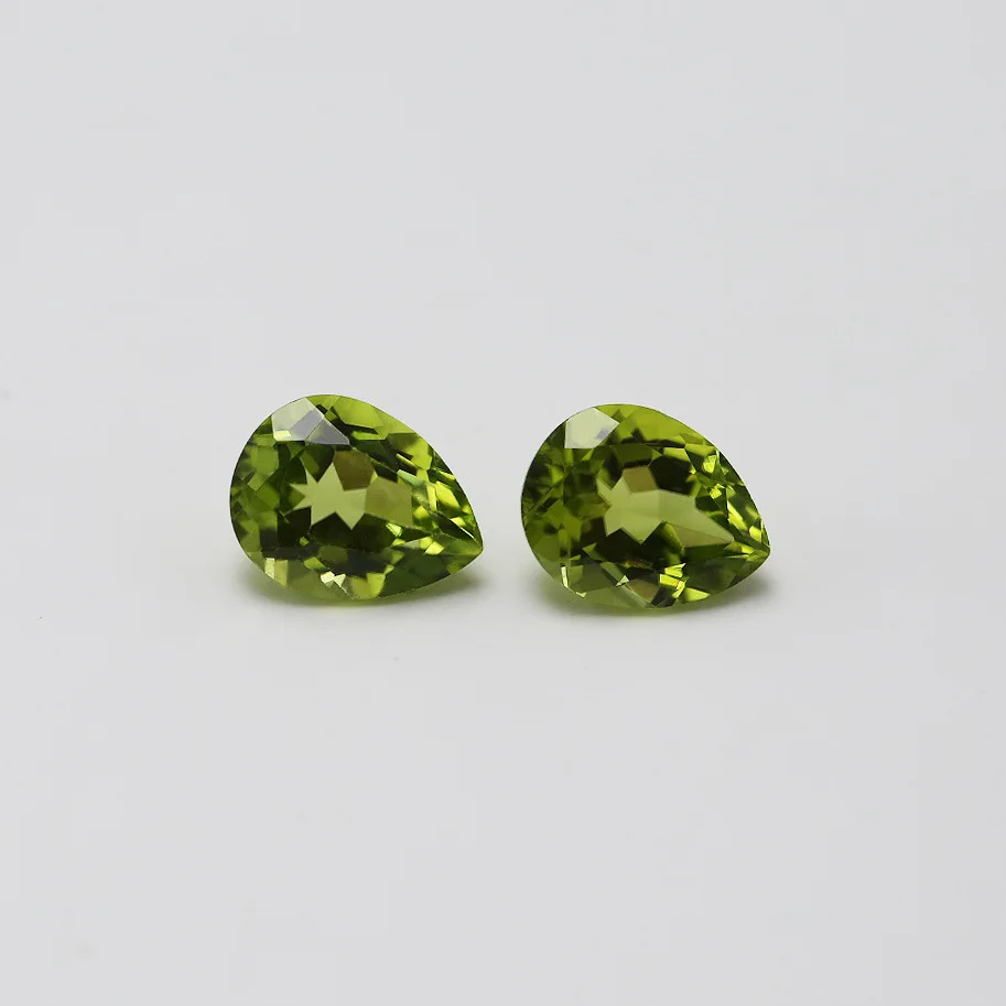 Natural Transparent AAA Quality Green Peridot Loose Gemstone Pear Shaped Cut Loose Various Sizes 3x5mm-7x9mm Lot