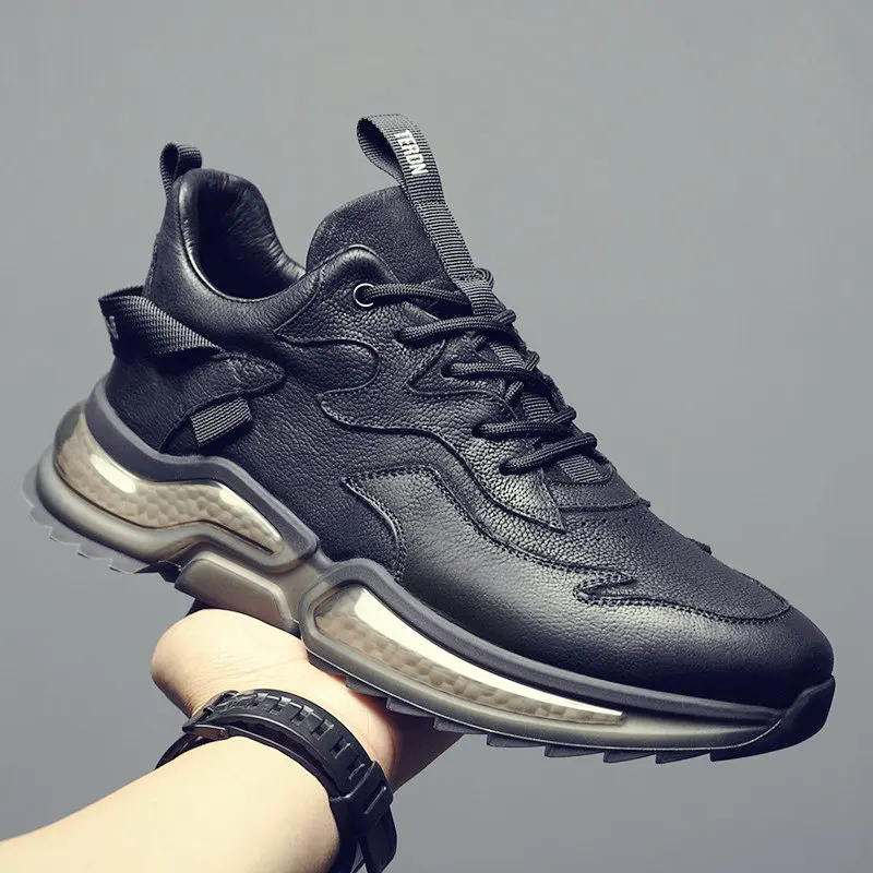 

Четыре сезона, Воловья кожа, водонепроницаемая обувь, попкорн, черный воин, спортивная обувь, деловая рабочая одежда, обувь для папы, Мужская обувь для прямой трансляции, стиль