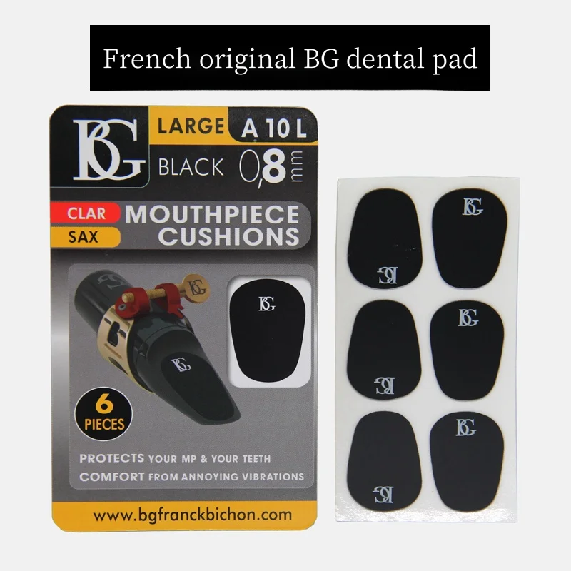French Original Genuine Clarinetto Clarinetto Treble/Tenor Tooth Pad Trasparente/Nero Alto Sassofono Bocchino Bg Tooth Pad
