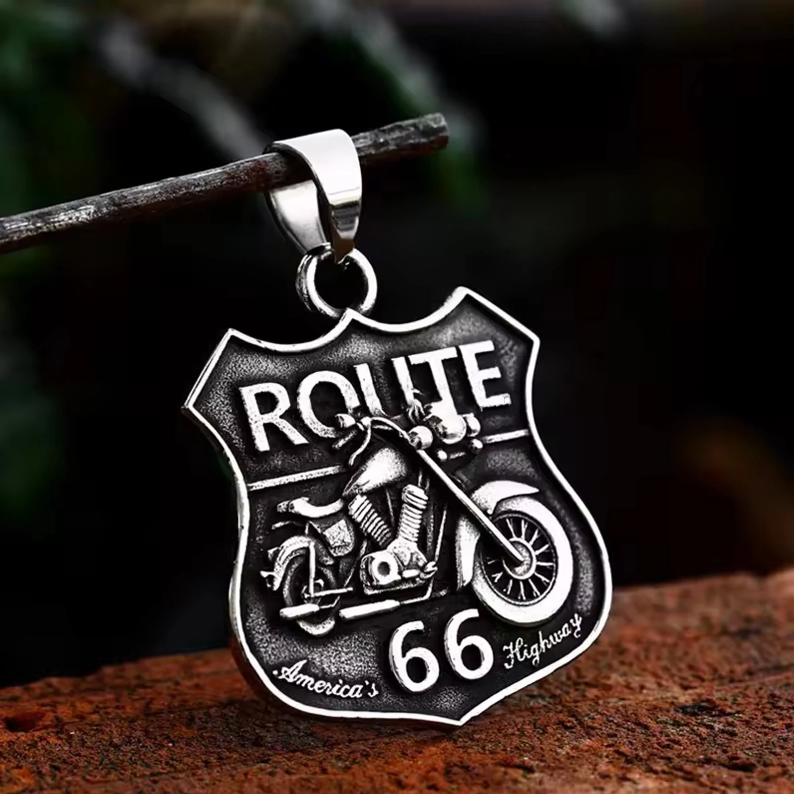 New Arrival Jewelry 316 Stainless Steel jewerely Retro  Pendant Motorcycle Biker Necklace for Men Women