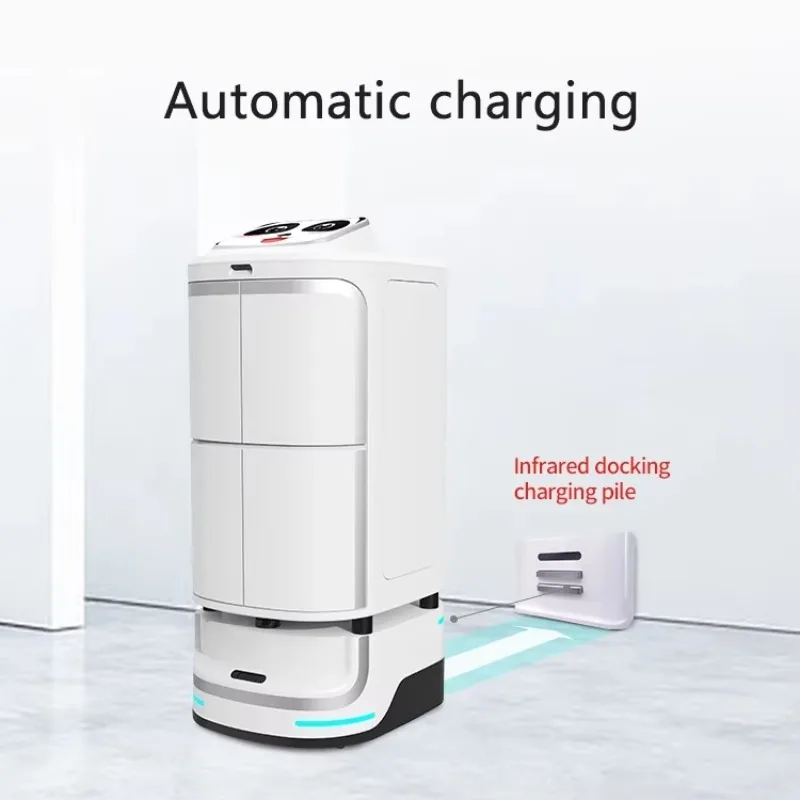 Robot di Consegna Personalizzato Renhuan Scud: Consegna di Cibo, Servizi per Camere e Pacchi per Hotel - immagine 3