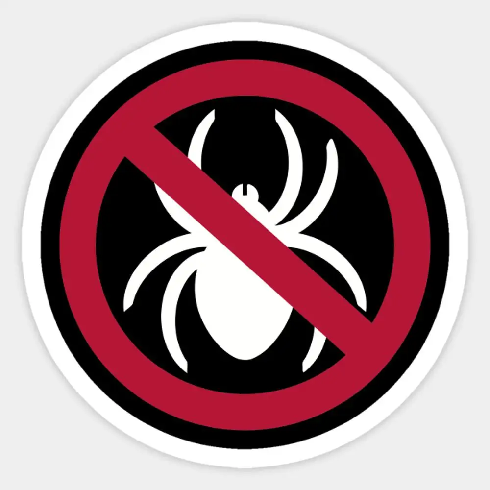 

No Spider Sticker for Laptop Decor Bedroom Car Cute Cartoon Art Fashionable Public Suitcase