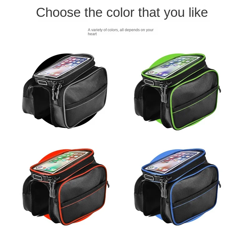 Description Picture 4 of itemBike Bags Road Bike Riding Gear Accessories Large Capacity Touch Screen Handlebar Front Tube Waterproof Mobile Phone Bag