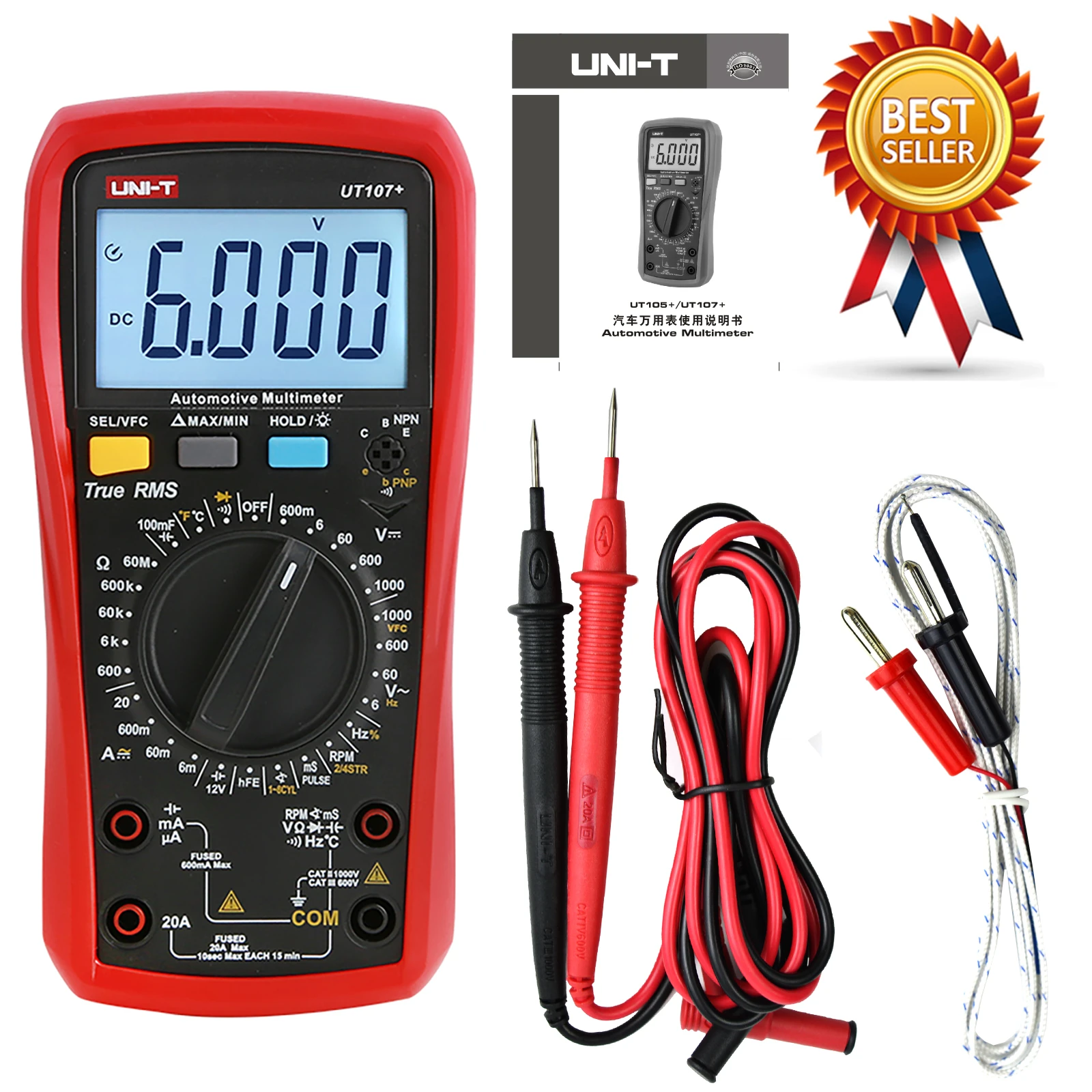 UNIT UT105+ UT107+ Automobile Multimeter High Precision True RMS