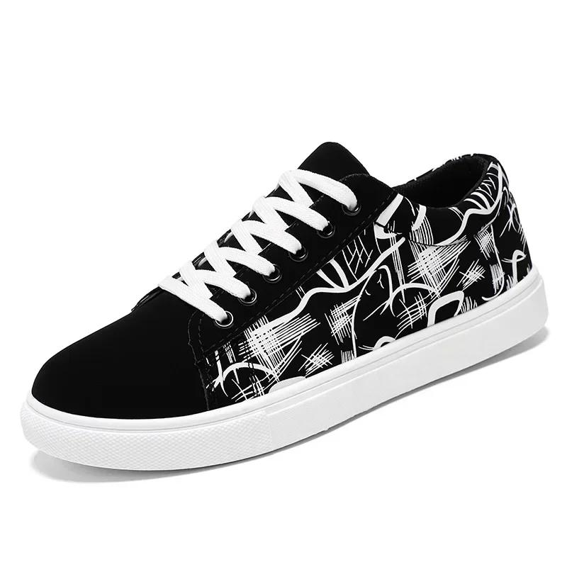 Fashion Men Vulcanized New Platform Canvas Shoes for Men Summer Graffiti Men's Sneakers Casual Male Athletic Shoes 5