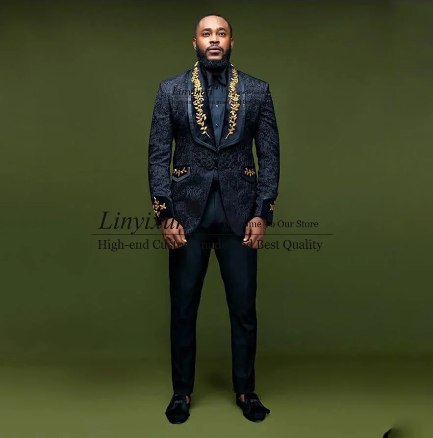 Diamond Suit - Men Wedding Groom Tuxedo Suits - Men's Stand Collar Prom Stage Suits (F8)(T1M)(F10)