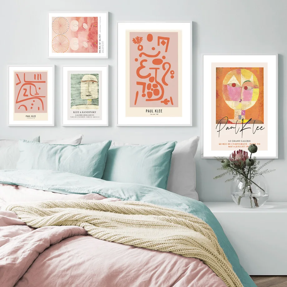 Wall Art Canvas Painting Paul Klee Abstract Figures Flower Line Nordic Poster E Stampa Immagini Per Soggiorno Home Decor