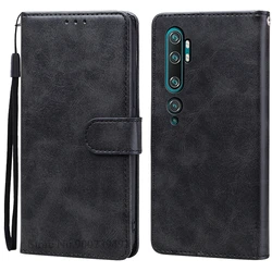 Premium Wallet Flip Case - Soft TPU Phone Cover for Mi CC9 Pro (Black)