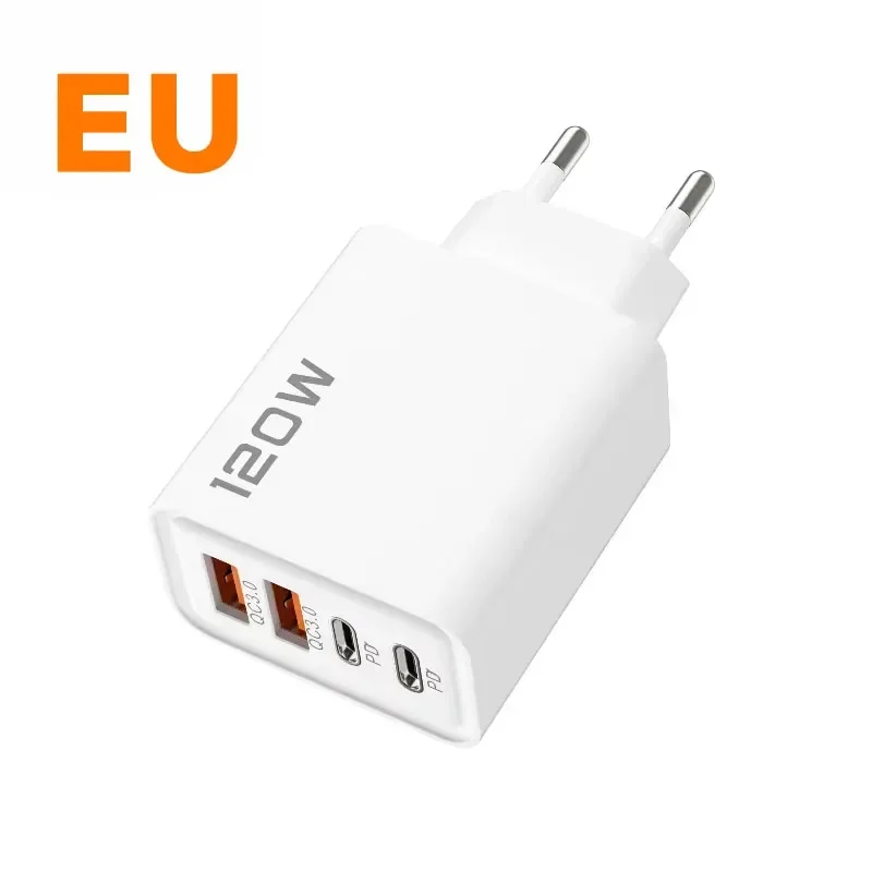 ตัวเลือกสินค้า อะแดปเตอร์ชาร์จเร็ว 4 พอร์ต USB-C 120W ชาร์จได้ทุกแบรนด์
