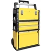 Rolling Tool Box Portable Metal Toolbox Organizer with Wheels and 2 Drawers Separate Rolling Upright Trolley Tool Chest 1