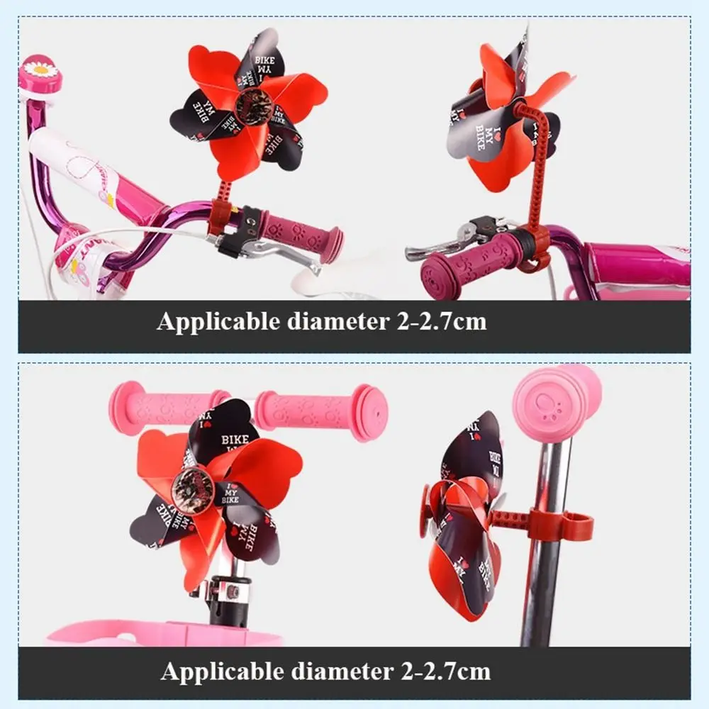Long Pole/ Short Pole Children Bicycle Windmill 10 Styles Plastic Cartoon Colorful Pinwheel Scooter Decorative Outdoor Kids Toys bicycle windmill