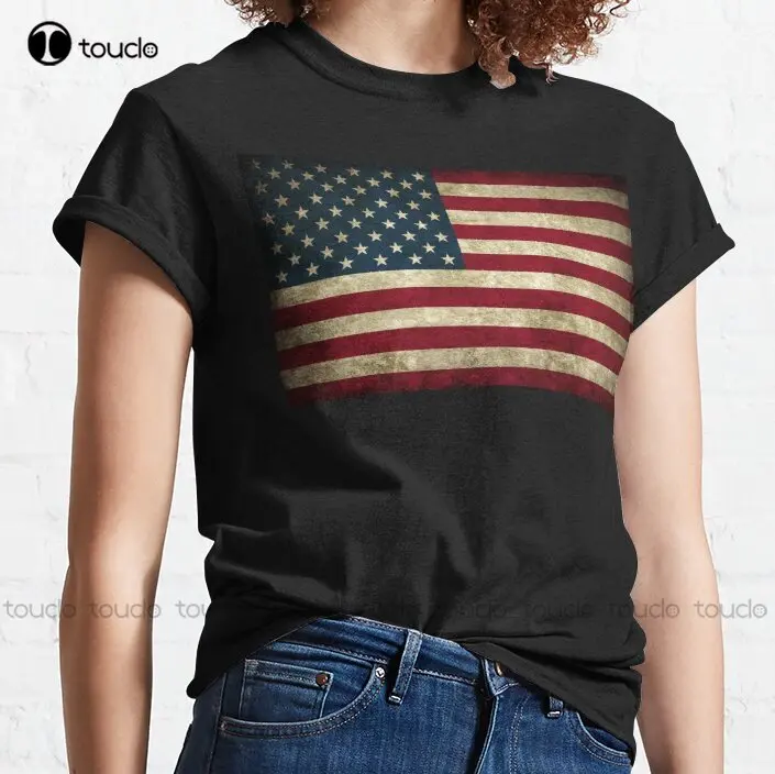 

New American Flag Usa Classic T-Shirt Cotton Tee Shirt Boy Shirts Custom Aldult Teen Unisex Digital Printing Tee Shirt Tee Shirt