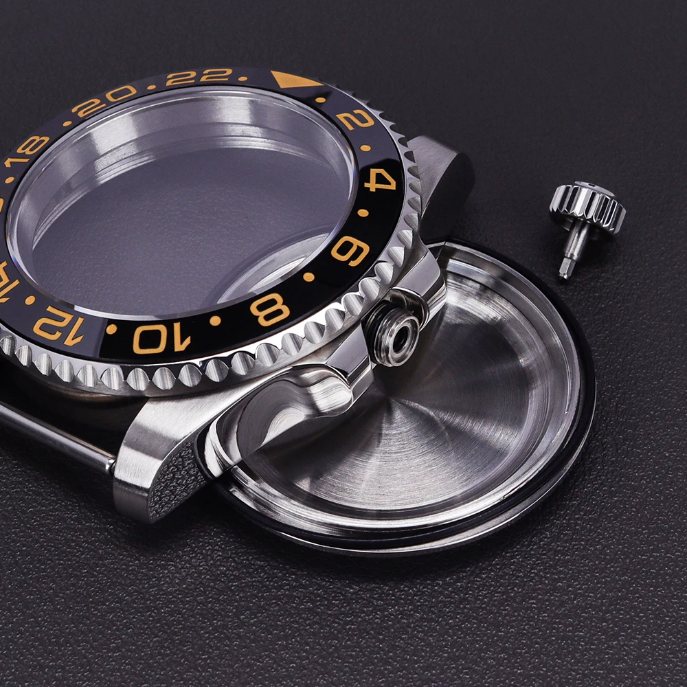 40mm Edelstahl-Uhrengehäuse mit Saphirglas für NH35 NH36 NH34 8215 ETA2824 Uhrwerk 28,5mm Zifferblatt Submariner-Stil Gehäuse – Detail 9