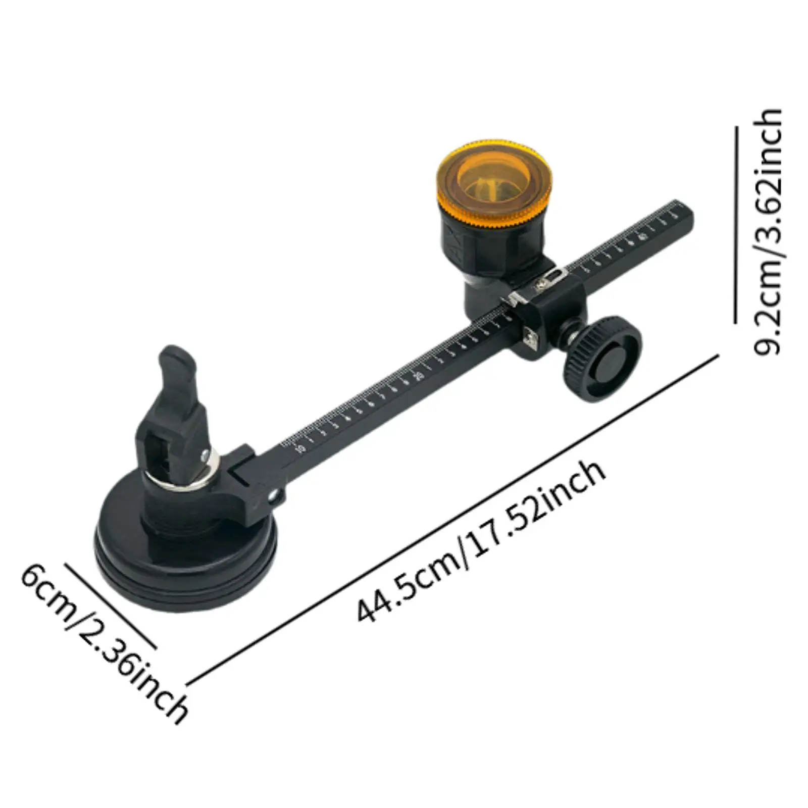 Circular Glass Cutter Round Professional Heavy Duty Suction Cup Alloy Hand Tool Compasses Type