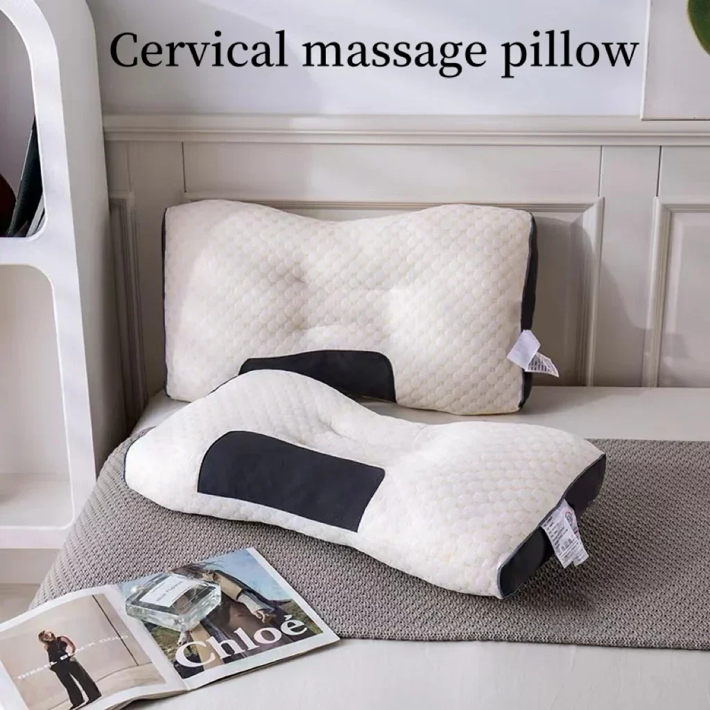 2024 New Neck Pillow Help Sleep And Protect The Neck Cervical Orthopedic Household Soybean Fiber Massage SPA Pillow For Sleeping 4