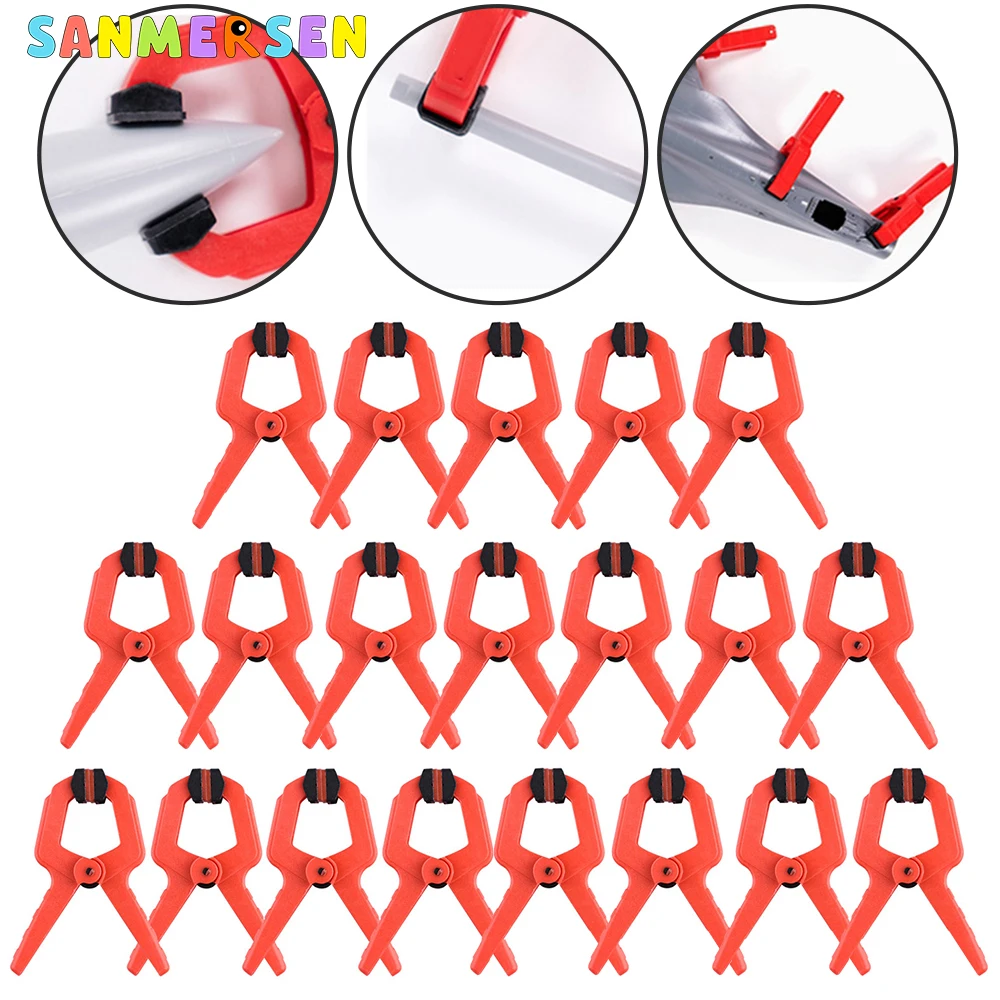 4/20pcs Seamless Auxiliary Clamps With Silicone Anti-Slip Pad Model Tools Kit Fit For Hobby Model Craft DIY Accessories