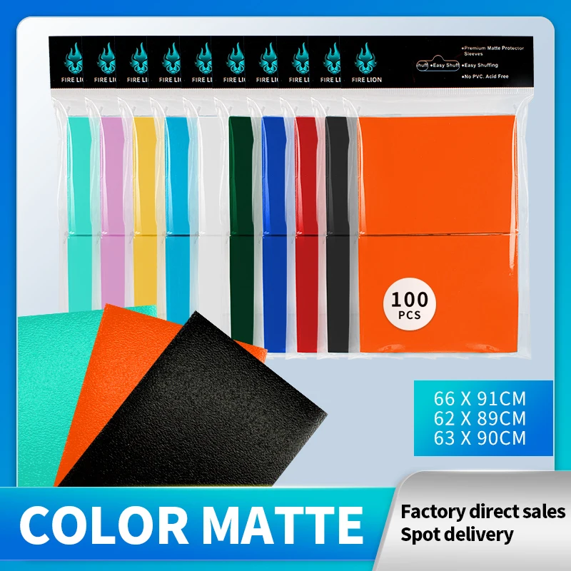 62 × 89 مللي متر 100 قطعة بطاقة أنيمي الأكمام الوا...