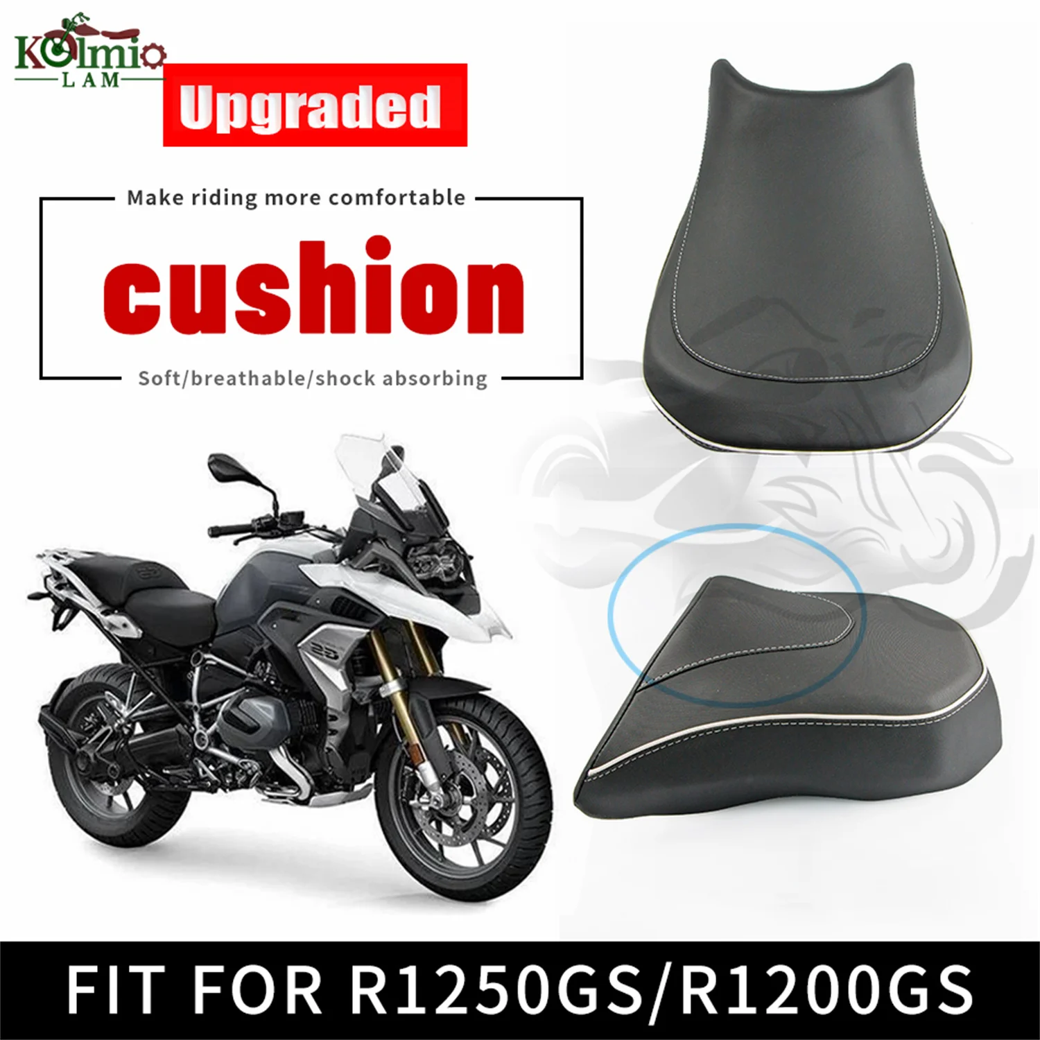 

Fit For 2013 - 2022 R1200GS R1250GS Adventure Upgrade Motorcycle Front Rider Rear Passenger Seat Pillion Cushion R1200 R1250 GS