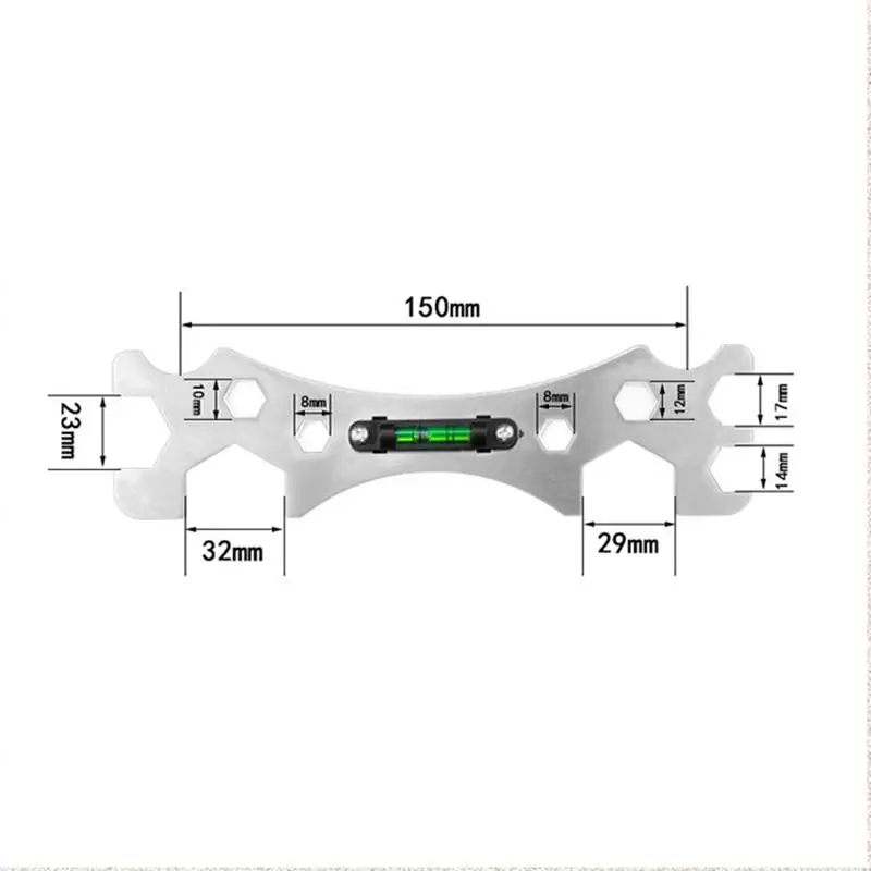 Precision Stainless Steel Pipe Leveler for Hot/Cold Water System and Faucets, Features Bubble Level Indicator