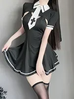 Fun Underwear Sexy And Pure Desire Free Nun Uniforms Small Chest Pajama Dress Elegant Black Slim Fit Waist 2750 RHPX 1