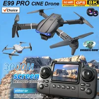 Drone E99 Pro avec caméra HD 8K, quadrirotor télécommandé, avion à quatre axes, maintien d'altitude, jouet volant GPS pour la photographie aérienne 1