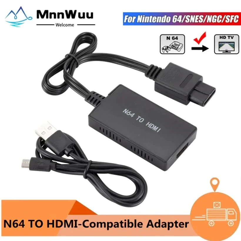 MnnWuu 720P/1080P N64 to HDMI-compatible Converter Game Console